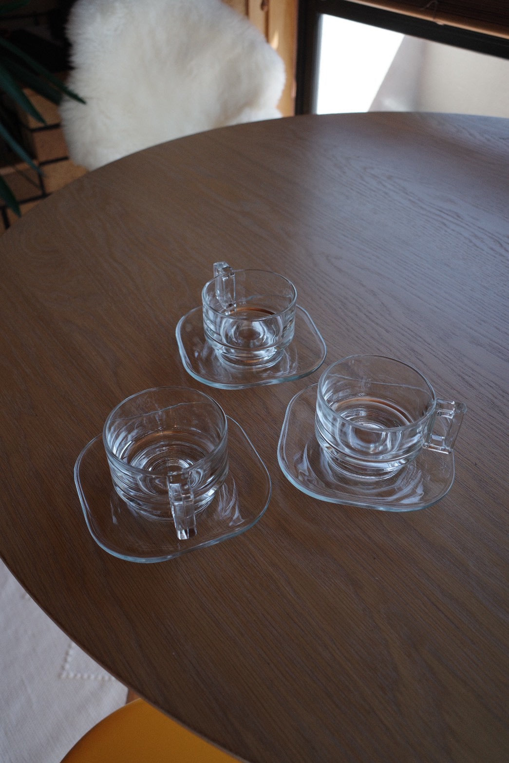 Italy Modernist Glass Cup & Saucer
