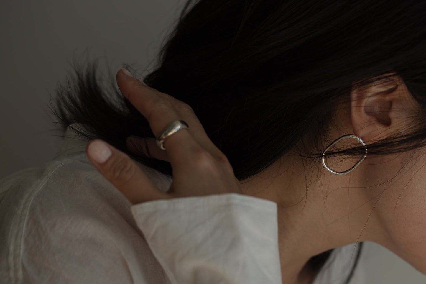 Rectangle hoop earrings