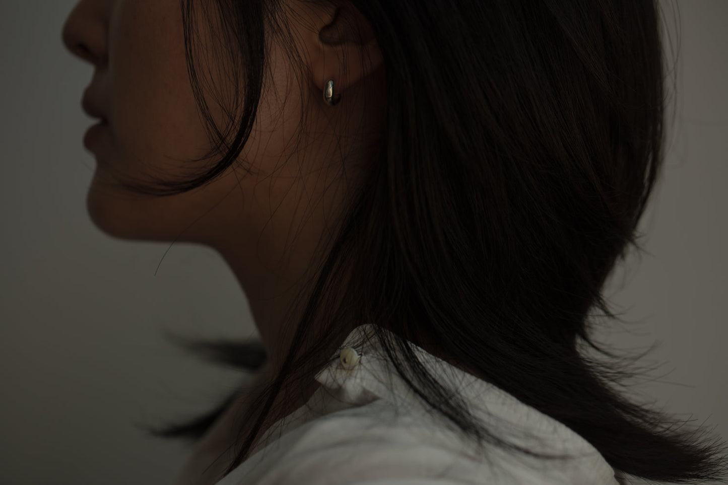 Small curving earrings / silver