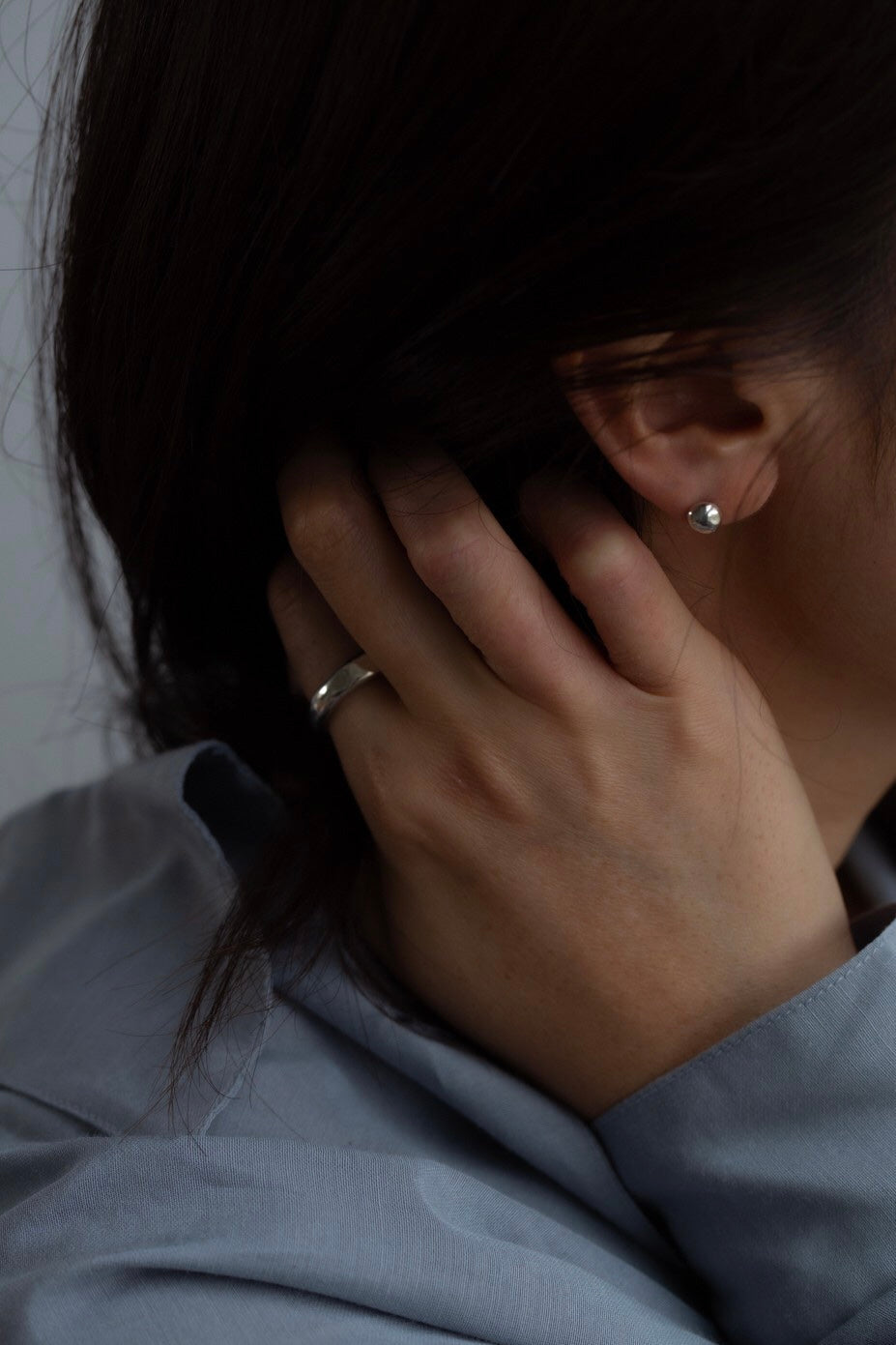 Small balls earrings / silver