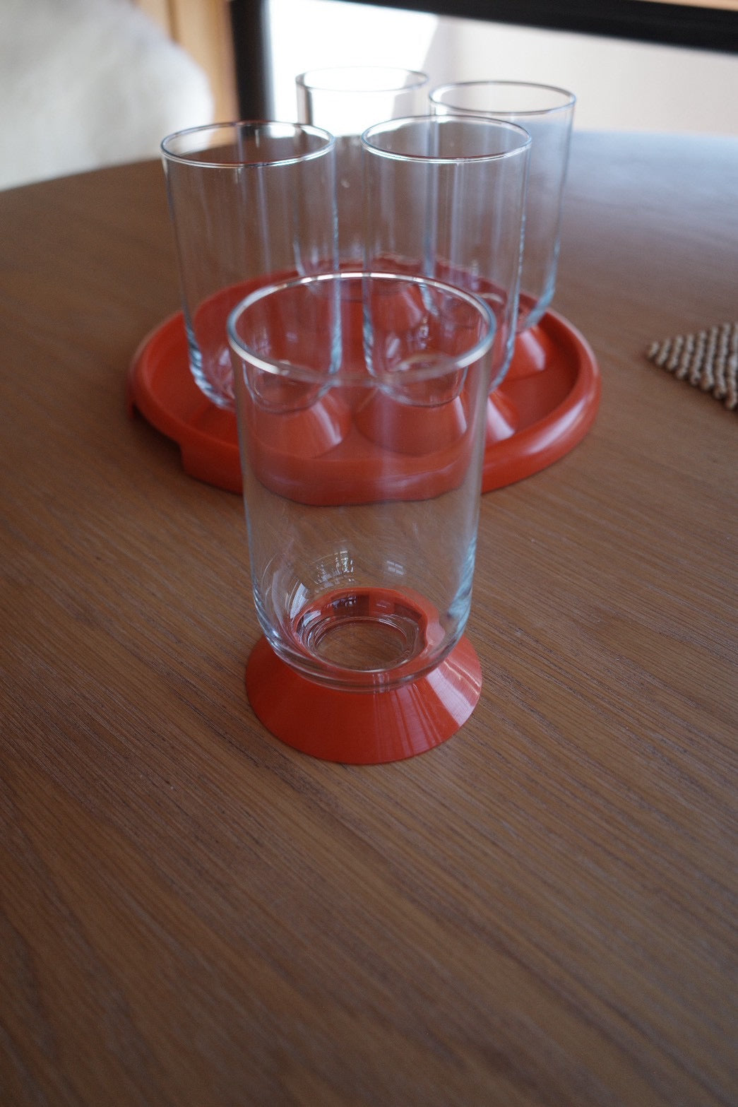 Bodum Vintage Glass Set with Red Tray