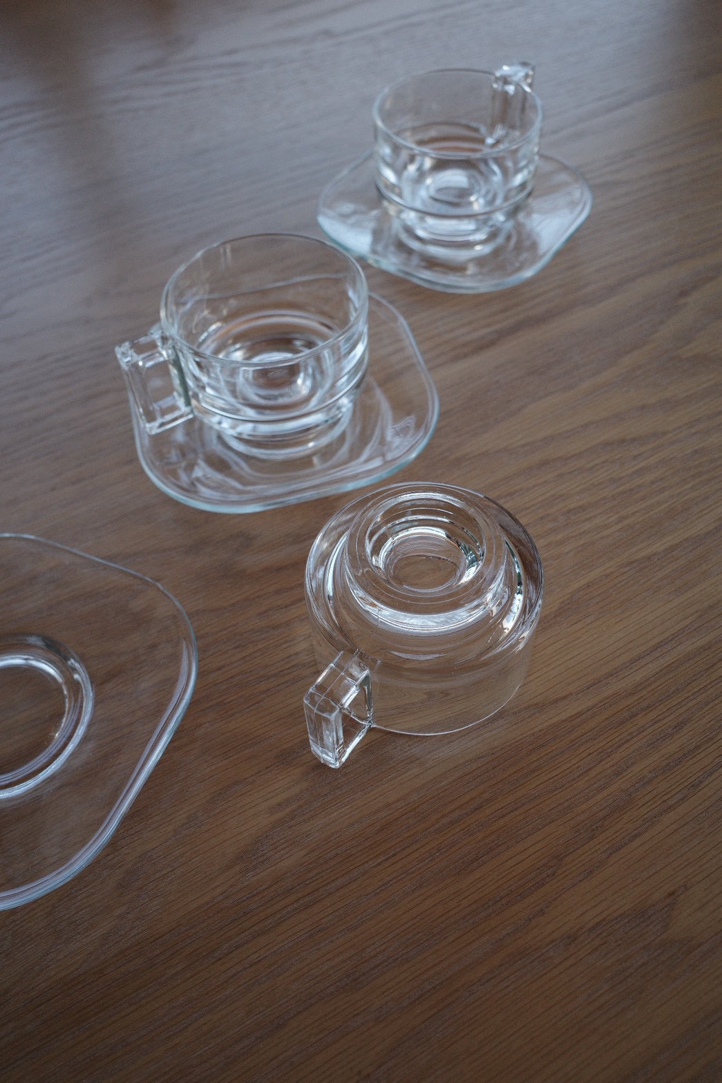 Italy Modernist Glass Cup & Saucer