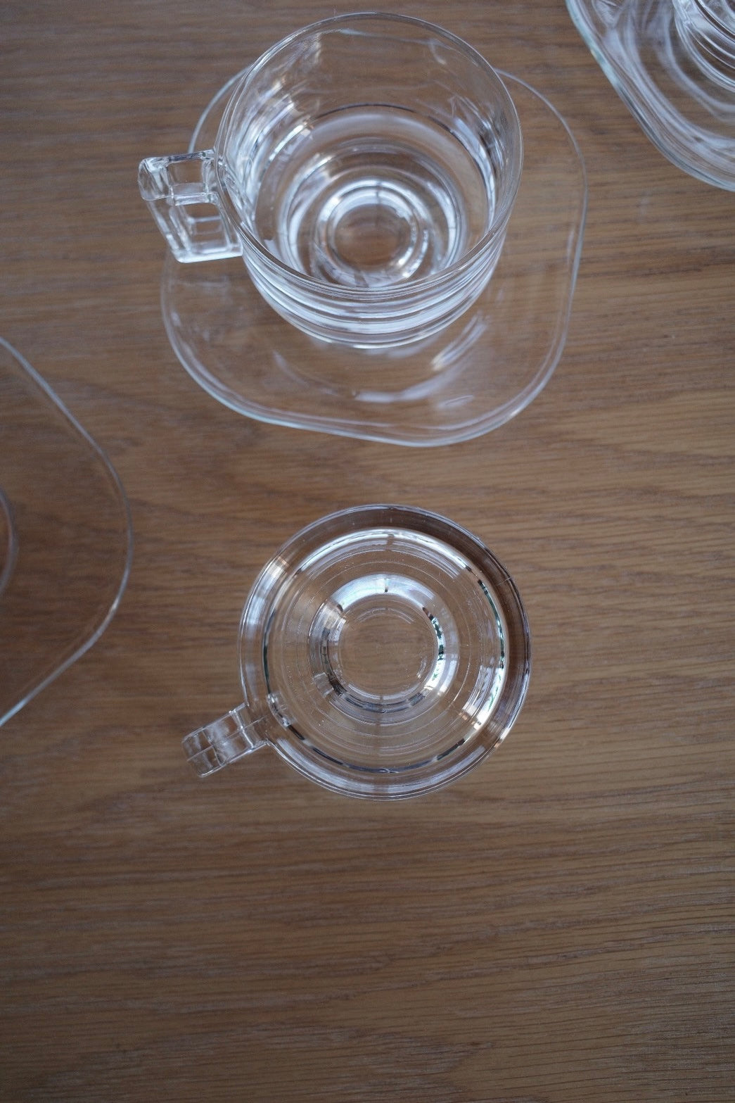 Italy Modernist Glass Cup & Saucer