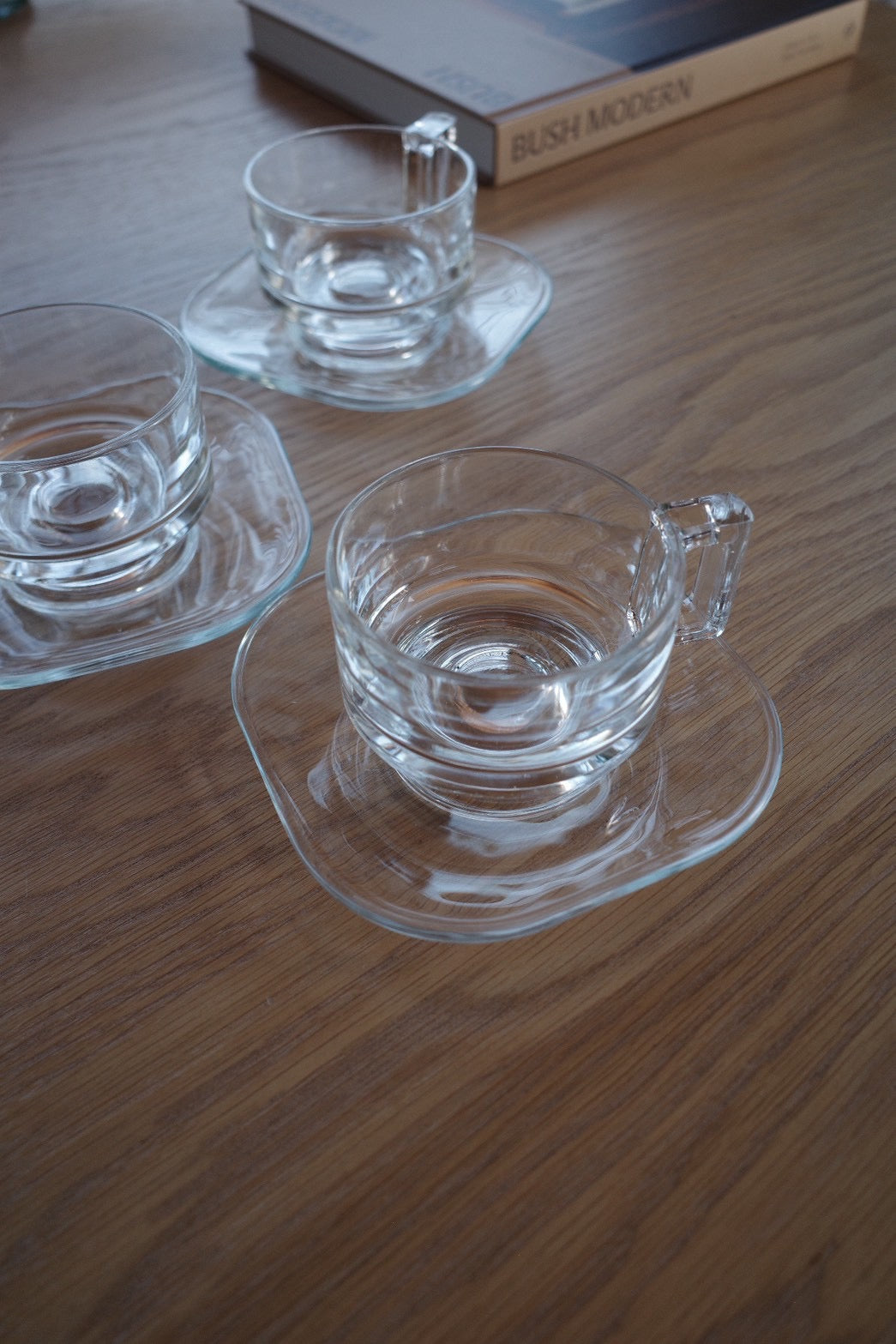 Italy Modernist Glass Cup & Saucer