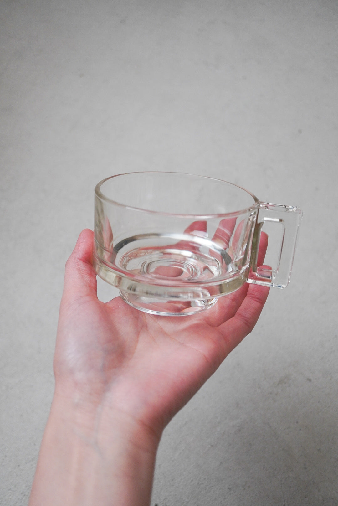 Italy Modernist Glass Cup & Saucer