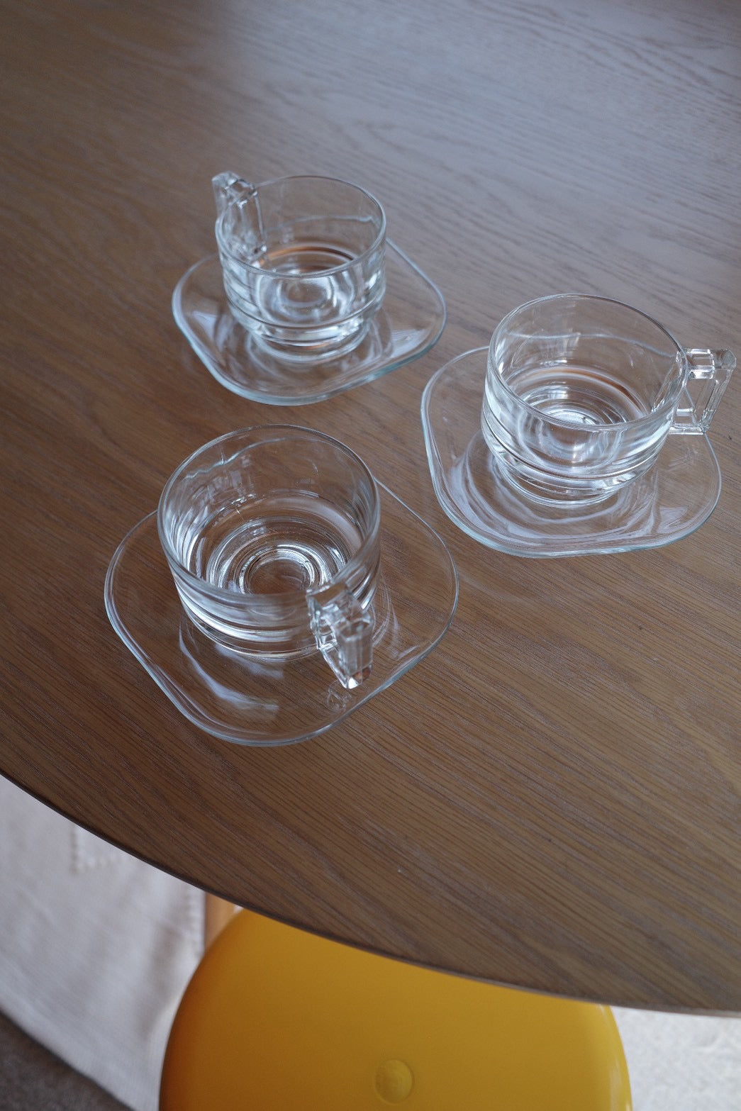 Italy Modernist Glass Cup & Saucer