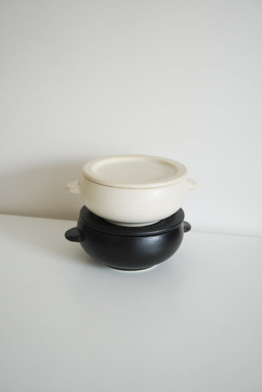 ころんと美濃焼のおひつ / Mino Ware | White / Black