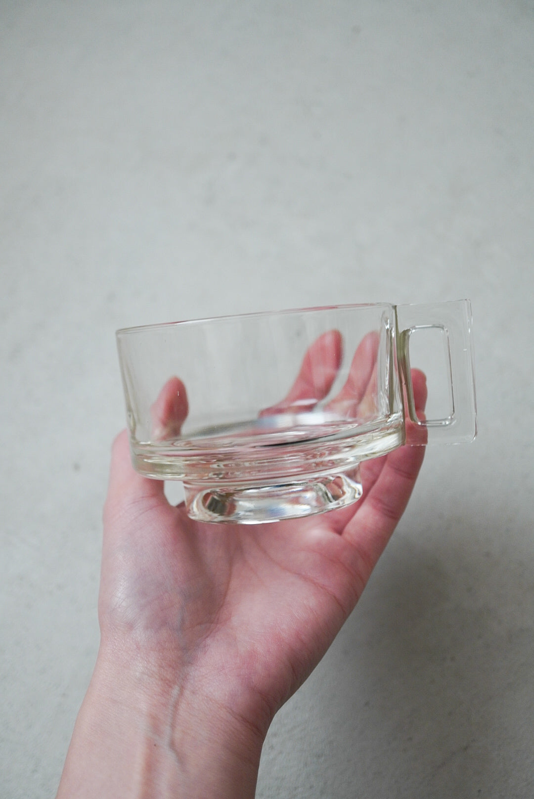 Italy Modernist Glass Cup & Saucer