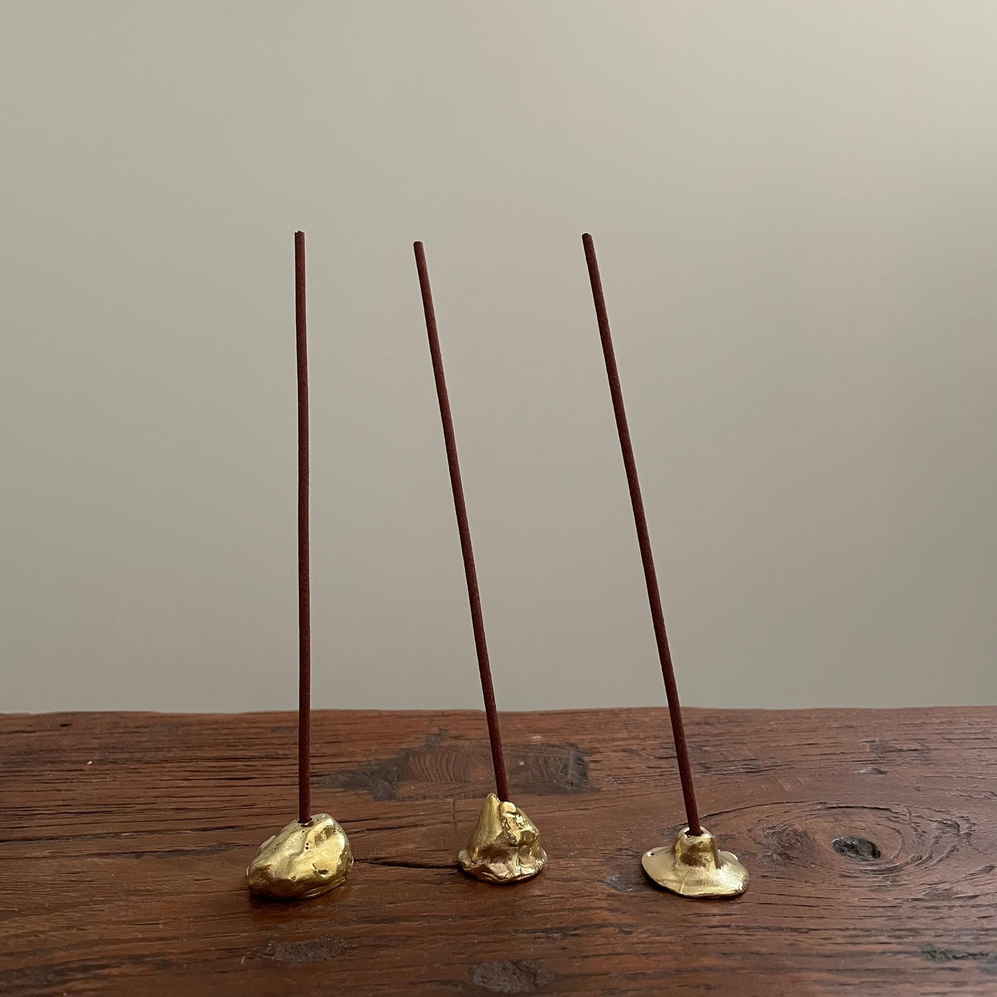 Brass incense holder / set of 3