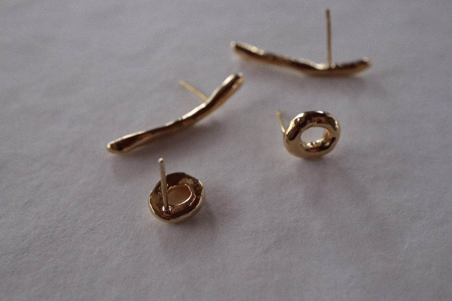 Twigs earrings / gold vermeil