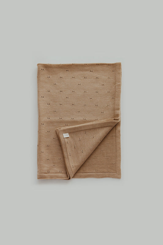 SOROR / Merino Wool Blanket / Soft maple