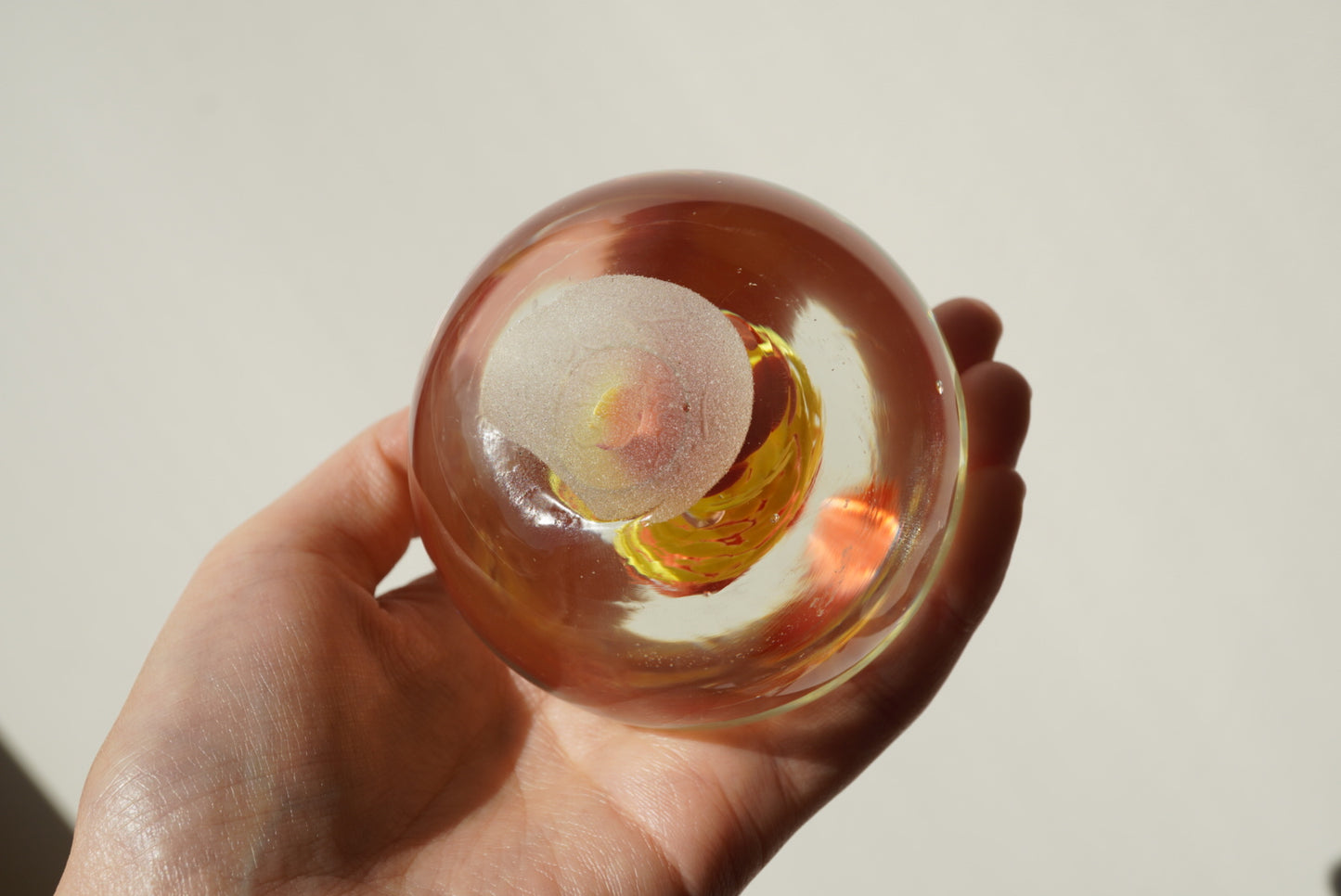 Paperweight Art of Yellow & Red