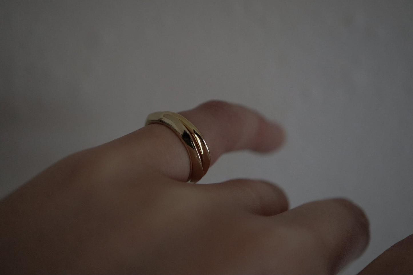 Pinky layered ring / thick / silver / gold