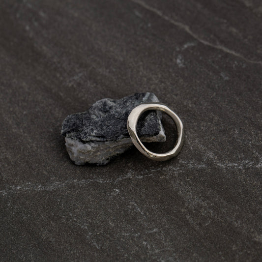 Layered ring / thick / silver / gold