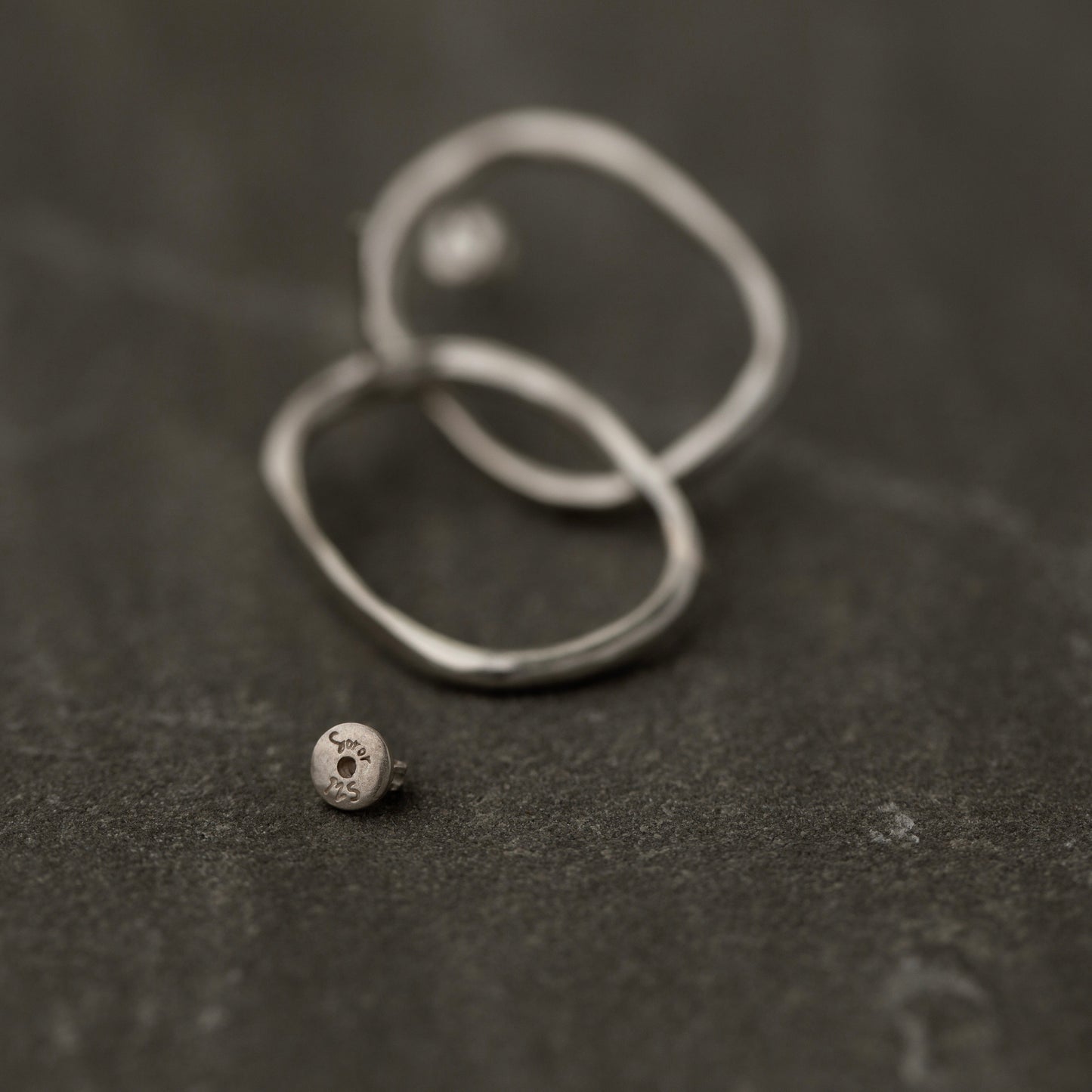 Rectangle hoop earrings
