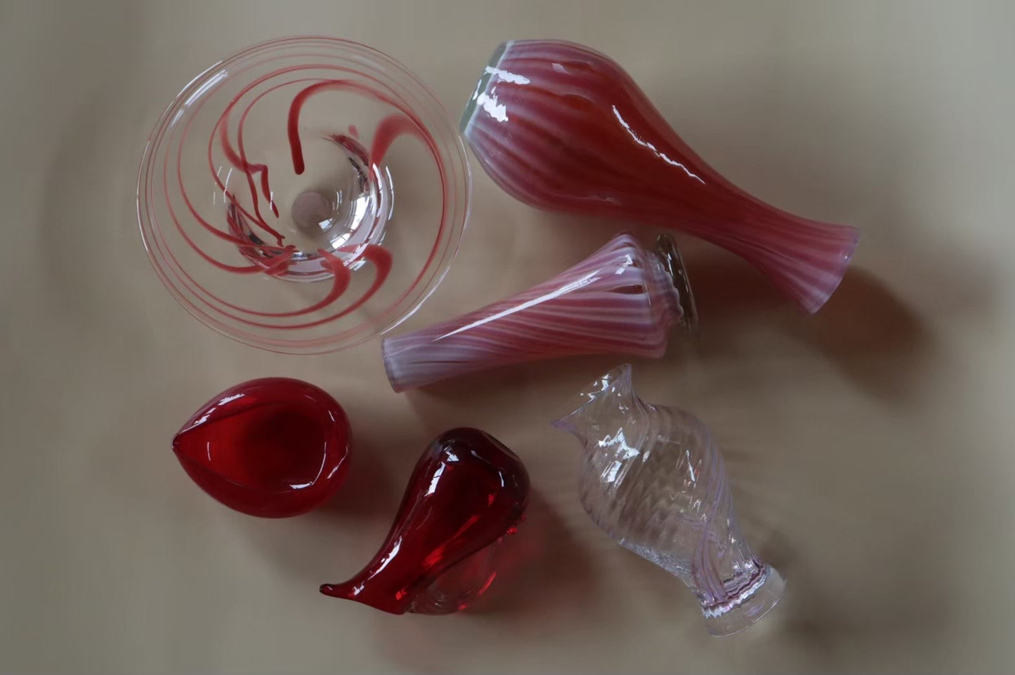 Art Glass Vase - Red
