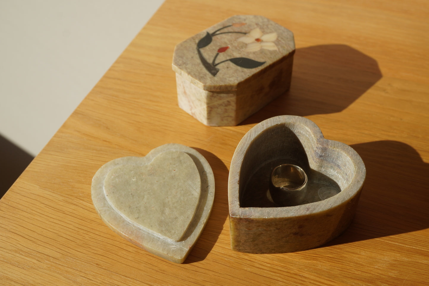Stone Jewelry Case - Love Heart